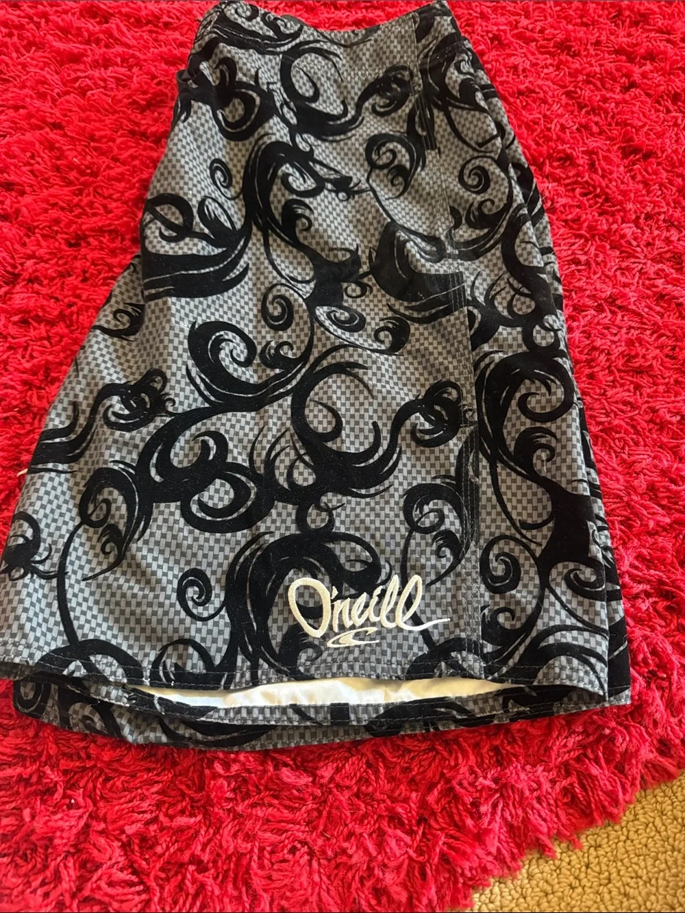 O'Neill Black & Gray Swirl Boardshort Skirt